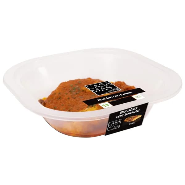 CASA MAS Bacalao con salsa de tomate, listo para calentar y comer CASA MAS 240 g. - 0.24 kg - Imagen del producto en Findit