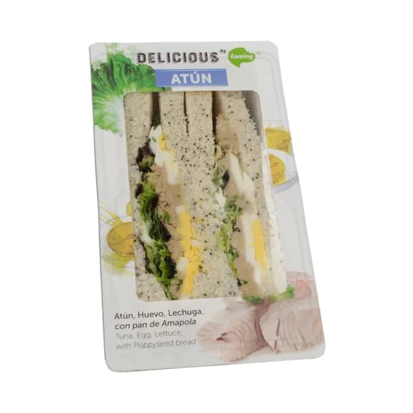 ÑAMING Sandwich de pan de molde con semillas, atún, huevo cocido y lechuga ÑAMING Delicious 200 g. - 0.2 kg - Imagen del producto en Findit