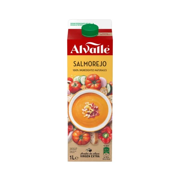 ALVALLE Salmorejo elaborado con ingredientes 100% naturales y aceite de oliva virgen extra ALVALLE 1 l. - 1 l - Imagen del producto en Findit