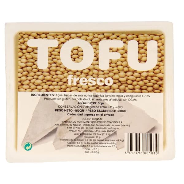 MANFONG Tofu fresco MANFONG 450 g. - 0.45 kg - Imagen del producto en Findit