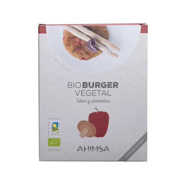 AHIMSA Burger de Seitán, setas shitake y pimientos ecológico AHIMSA 160 g. - 0.16 kg - Imagen del producto en Findit