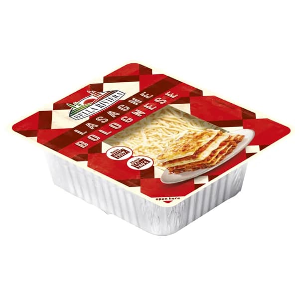 BELLA RIVIERA Lasaña a la boloñesa, lista para calentar y comer BELLA RIVIERA 400 g. - 0.4 kg - Imagen del producto en Findit
