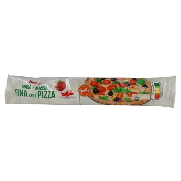 AUCHAN Masa para pizza fina de tamaño grande 230 g. Producto Alcampo - 0.23 kg - Imagen del producto en Findit