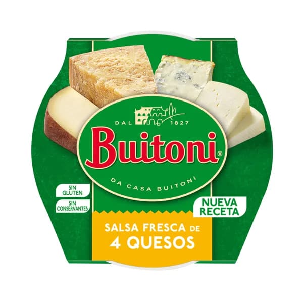 BUITONI Salsa fresca a los 4 quesos (Grana Padano, Itálico, Fontal y Gorgonzola) BUITONI 160 g. - 0.16 kg - Imagen del producto en Findit