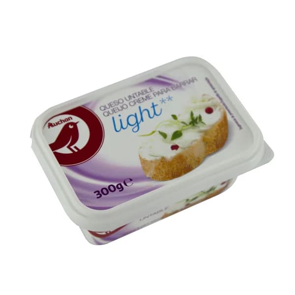 AUCHAN Queso de untar light natural 300 g. Producto Alcampo - 0.3 kg - Imagen del producto en Findit