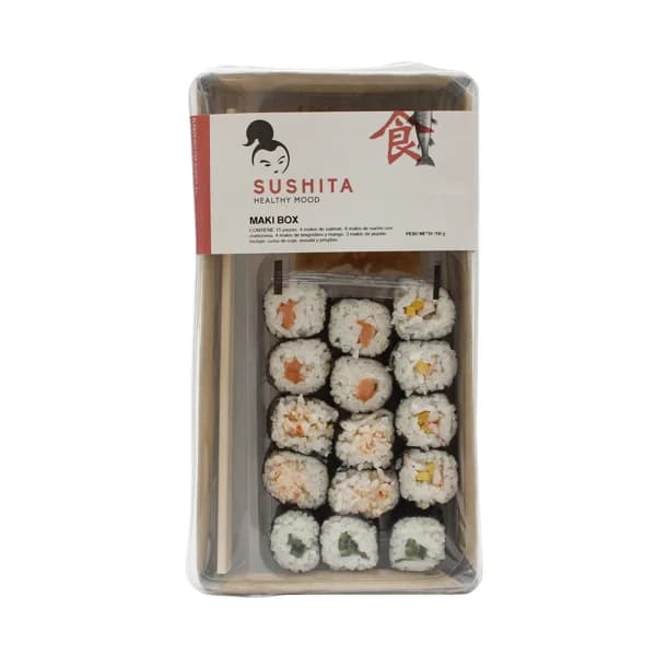SUSHITA Bandeja con 15 makis variados SUSHITA 200 g. - 0.2 kg - Imagen del producto en Findit