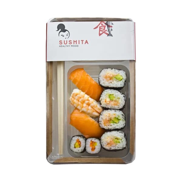 SUSHITA Bandeja con futomakis, nigiris y hosomakis SUSHITA 210 g. - 0.21 kg - Imagen del producto en Findit