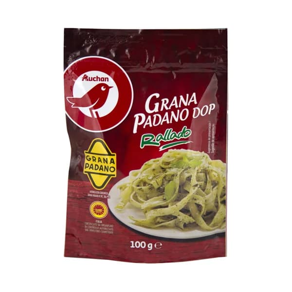 AUCHAN Queso rallado Grana Padano DOP 100 g. Producto Alcampo - 0.1 kg - Imagen del producto en Findit