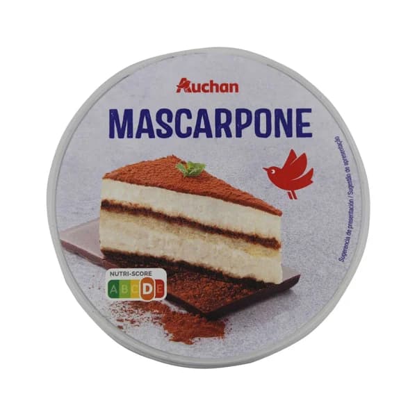 AUCHAN Queso mascarpone 250 g. Producto Alcampo - 0.25 kg - Imagen del producto en Findit