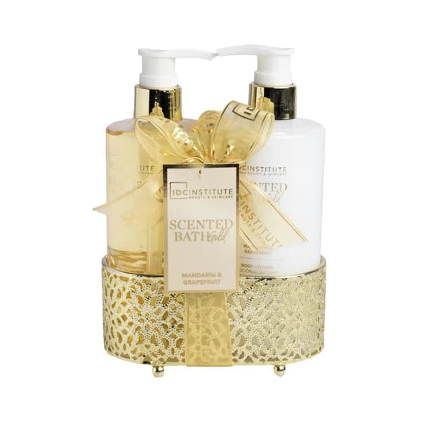 IDC INSTITUTE Gold Bandeja con productos para el baño. - 1 ud - Imagen del producto en Findit
