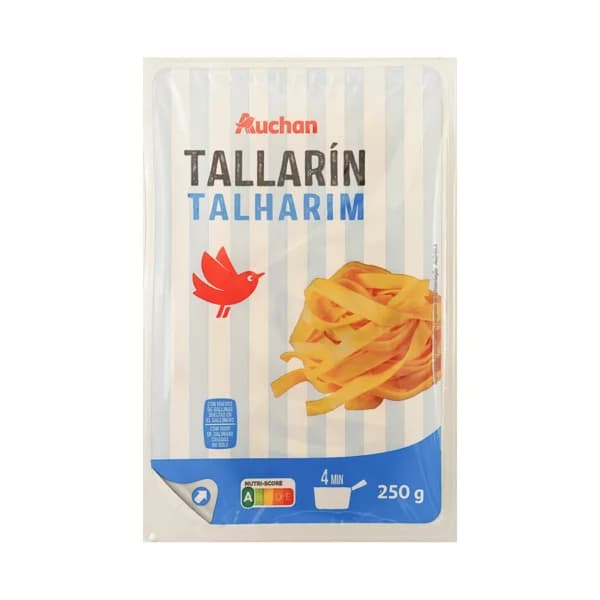 AUCHAN Tallarines frescos de pasta al huevo 250 g. Producto Alcampo - 0.25 kg - Imagen del producto en Findit