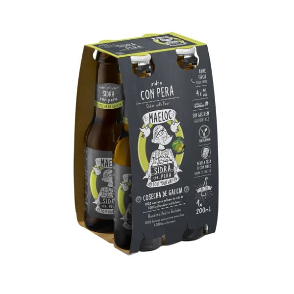 MAELOC Sidra con pera 4 x 20 cl. - 1 ud - Imagen del producto en Findit