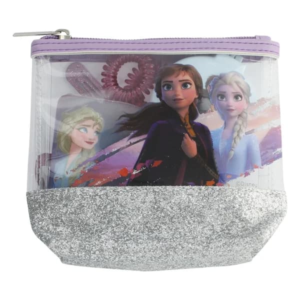 DISNEY Frozen Neceser de viaje con cepillo con espejo, horquillas (2) y coleteros (2). - 1 ud - Imagen del producto en Findit