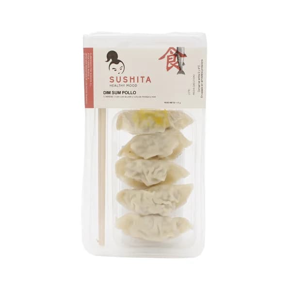 SUSHITA Bandeja dim sum orientales rellenos de pollo 6 uds. 128 g. - 0.13 kg - Imagen del producto en Findit