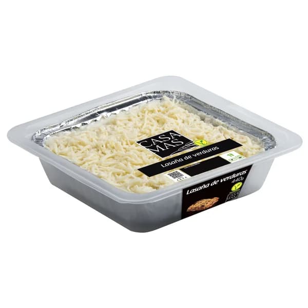 CASA MAS Lasaña de verduras, apta para vegetarianos, lista para calentar y comer CASA MAS 370 g. - 0.37 kg - Imagen del producto en Findit