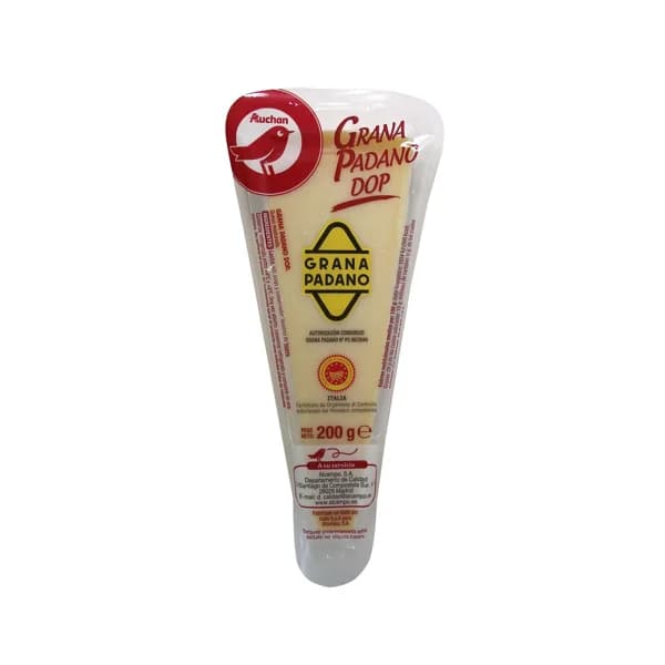 AUCHAN Queso en cuña Grana Padano DOP 200 g. Producto Alcampo - 0.2 kg - Imagen del producto en Findit