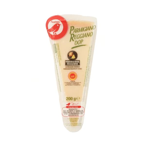 AUCHAN Queso Parmigiano Reggiano DOP en cuña 200 g. Producto Alcampo - 0.2 kg - Imagen del producto en Findit