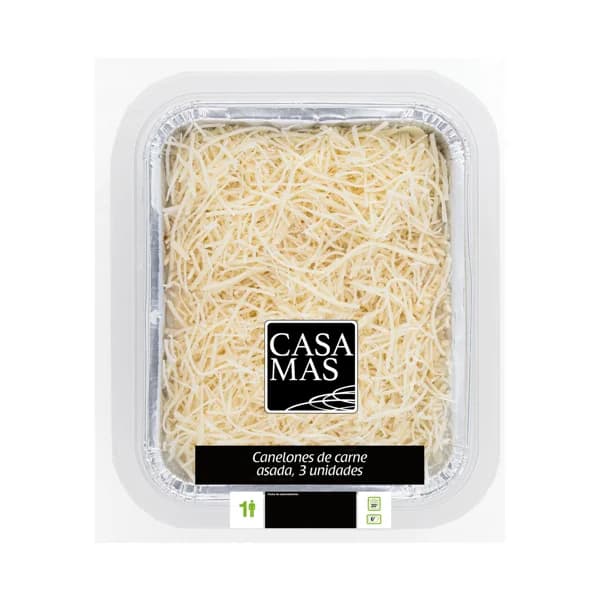 CASA MAS Canelones caseros de carne, listos para calentar y comer CASA MAS 350 g. - 0.35 kg - Imagen del producto en Findit