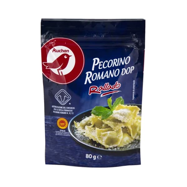 AUCHAN Queso rallado Pecorino Romano DOP 80 g. Producto Alcampo - 0.08 kg - Imagen del producto en Findit