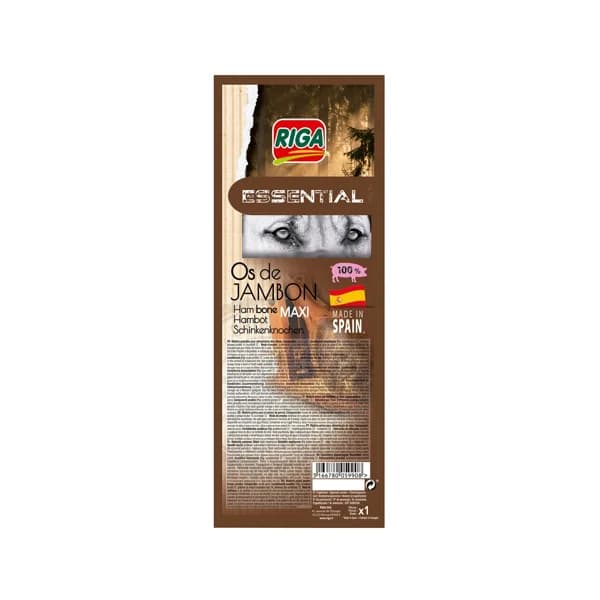 RIGA Hueso de jamón Maxi para perros RIGA ESSENTIAL - 1 ud - Imagen del producto en Findit