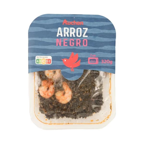 AUCHAN Arroz negro, listo para calentar y comer 320 g. Producto Alcampo - 0.32 kg - Imagen del producto en Findit