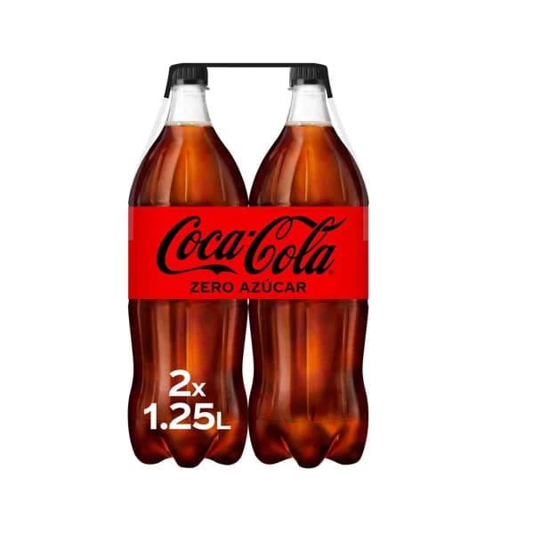 COCA COLA ZERO  Refresco de cola Zero azúcar pack 2 uds. x 1,25 l- - 2.5 l - Imagen del producto en Findit