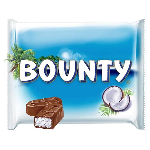 BOUNTY Barrittas de chocolate con leche, rellenas de coco 5 uds 28,5 g. - 0.29 kg - Imagen del producto en Findit