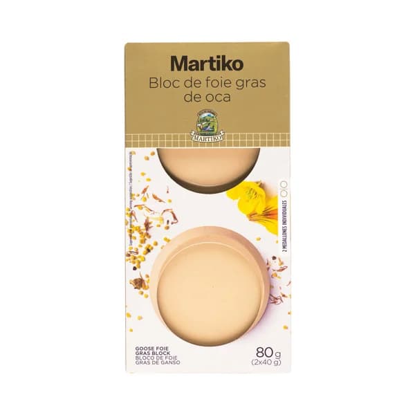 MARTIKO Bloc de foie gras de oca 2 x 40 g. - 0.08 kg - Imagen del producto en Findit