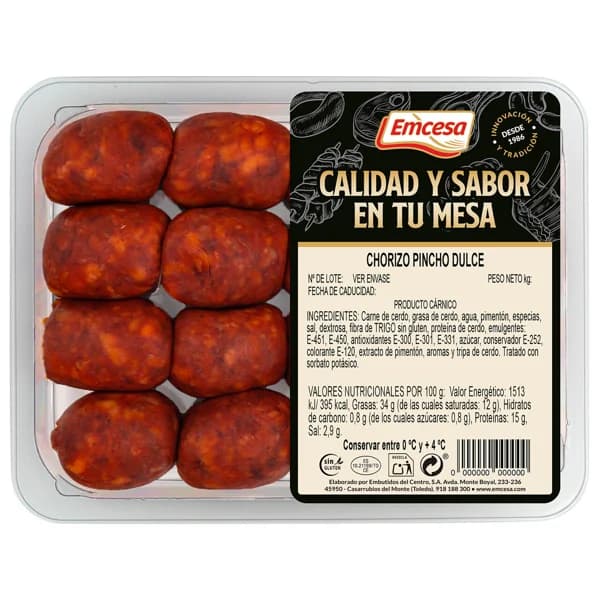 EMCESA Bandeja de chorizos dulces de pincho - 1 ud - Imagen del producto en Findit