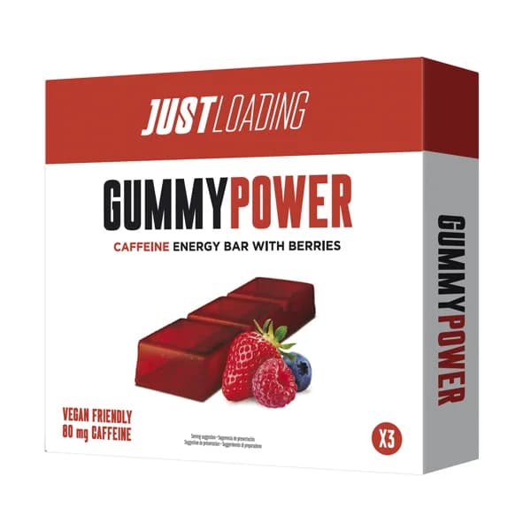 JUST LOADING Barritas energéticas de gominolas con frutos rojos con cafeína LOADING 3 uds. x 30 g. - 0.09 kg - Imagen del producto en Findit