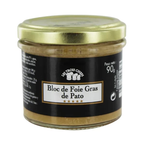 LES TROIS CHEFS Foie Gras de pato LES TROIS CHEFS 90 g. - 0.09 kg - Imagen del producto en Findit