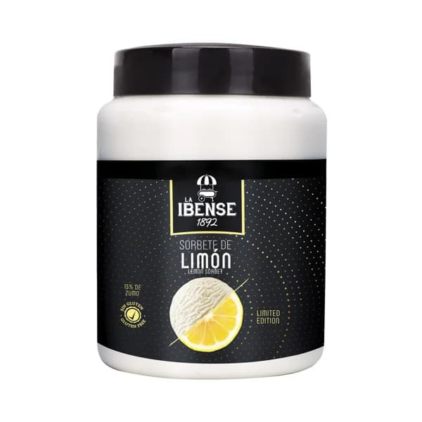LA IBENSE 1892 Tarrina de helado de sorbete de limón, elaborado sin gluten1892 1 l. - 1 l - Imagen del producto en Findit