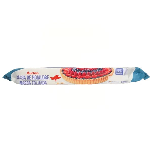 AUCHAN Masa de hojaldre, lista para extender 230 g. Producto Alcampo - 0.23 kg - Imagen del producto en Findit