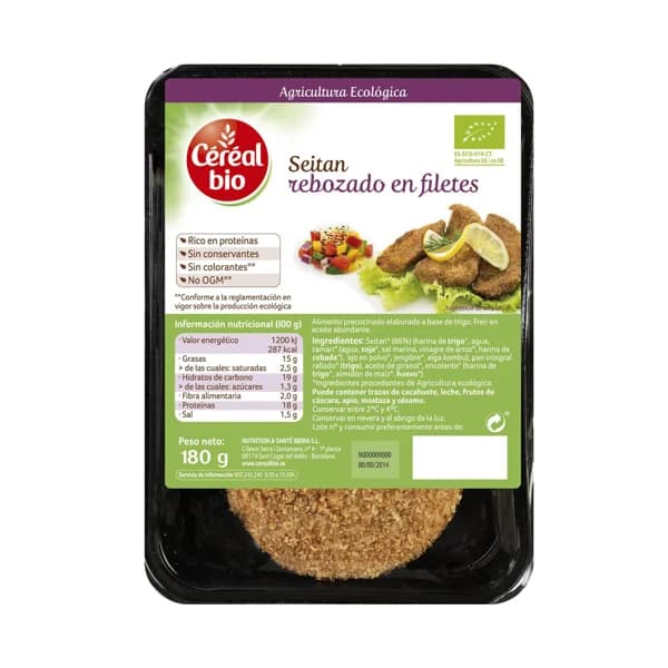 NATURECOR Seitán de cultivo ecológico rebozado NATURECOR 180 g. - 0.18 kg - Imagen del producto en Findit