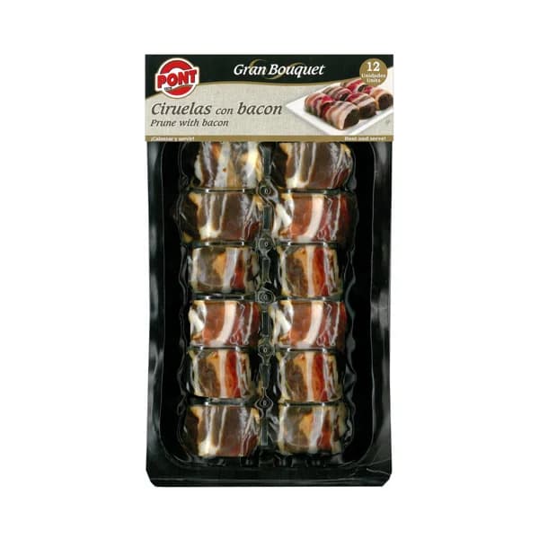 PONT Ciruelas envueltas en baicon, listas para calentar y comer PONT Gran bouquet 12 uds. - 0.15 kg - Imagen del producto en Findit