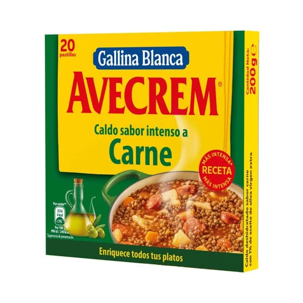 AVECREM Caldo de carne en pastillas 20 uds. 200 g. - 0.2 kg - Imagen del producto en Findit