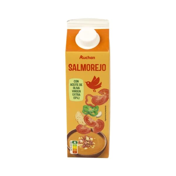 AUCHAN Salmorejo con aceite de oliva virgen extra 1 l. Producto Alcampo - 1 l - Imagen del producto en Findit
