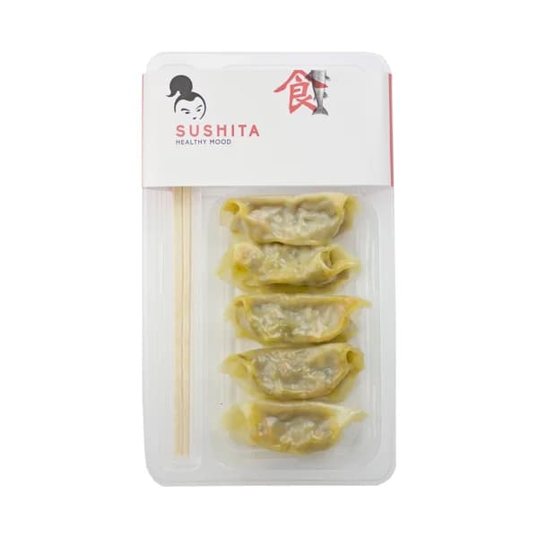 SUSHITA Dim sum oriental de verduras de la huerta con salsa de soja y palillos 6 uds. 133 g. - 0.13 kg - Imagen del producto en Findit