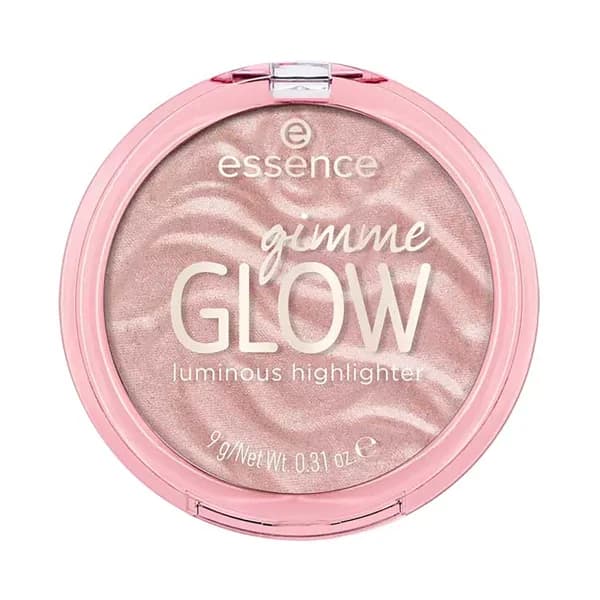 ESSENCE Gimme glow tono 020 Lovely rose iluminador textura polvo suave, con cobertura modulable y con acabado intenso y luminoso. - 1 ud - Imagen del producto en Findit