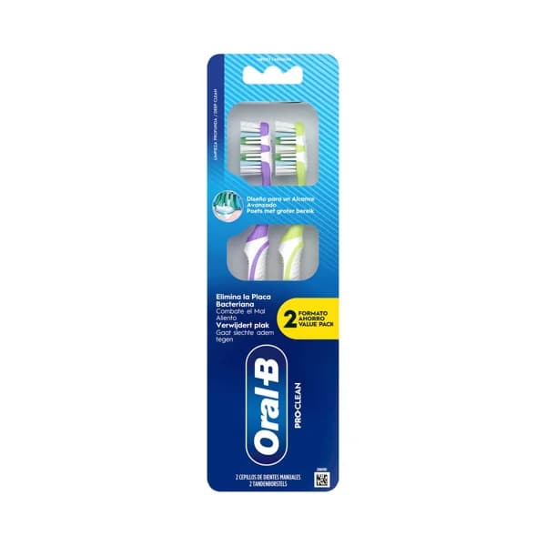 ORAL-B Pro-clean Cepillo de dientes con filamentos de dureza media 2 uds. - 1 ud - Imagen del producto en Findit