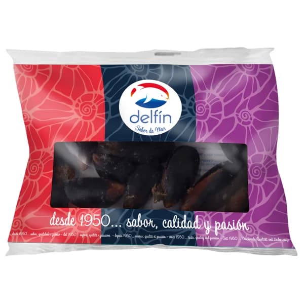 DELFÍN Mejillones enteros congelados 120 g. - 0.13 kg - Imagen del producto en Findit