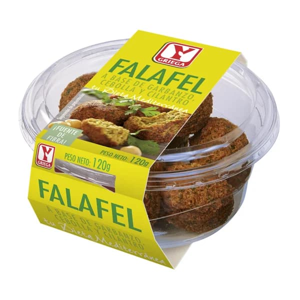 YGRIEGA Falafel a base de garbanzo, cebolla y cilantro YGRIEGA 120 g. - 0.12 kg - Imagen del producto en Findit