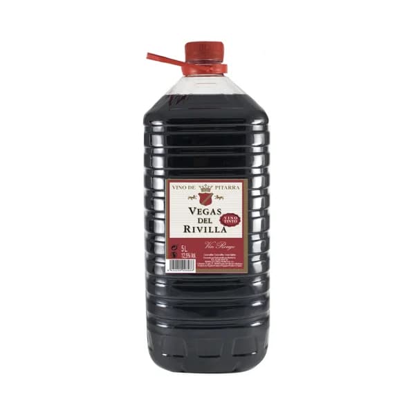 VEGAS DEL RIVILLA Vino tinto de pitarra, sin denominación de origen VEGAS DEL RIVILLA garrafa de 5 l. - 5 l - Imagen del producto en Findit