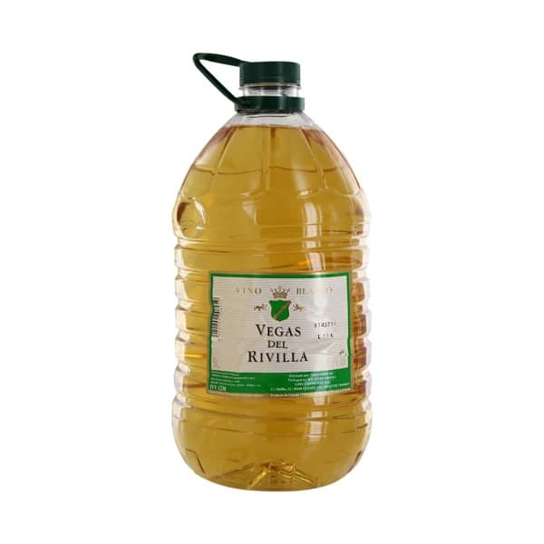 VEGAS DEL RIVILLA Vino blanco de mesa VEGAS DEL RIVILLA garrafa de 5 litros - 5 l - Imagen del producto en Findit