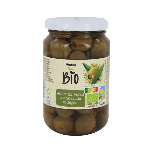 ALCAMPO ECOLÓGICO Aceitunas verdes deshuesadas ALCAMPO ECOLÓGICO 170 g. - 0.17 kg - Imagen del producto en Findit