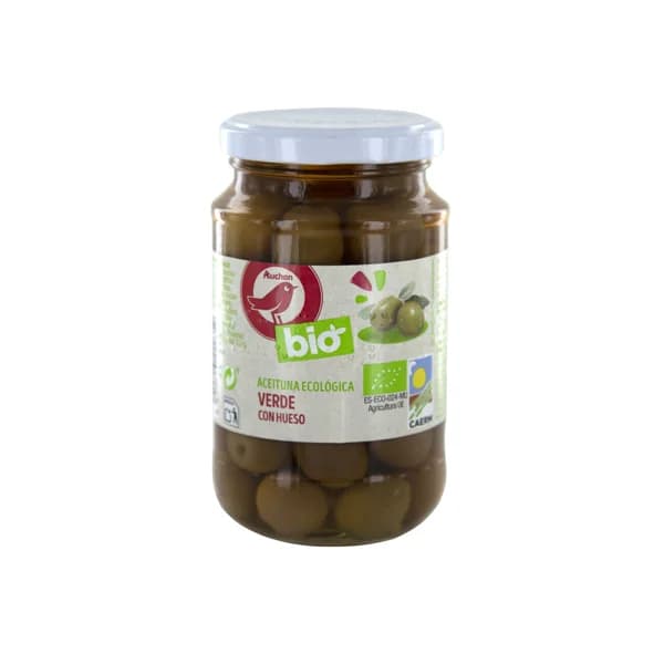 ALCAMPO ECOLÓGICO Aceitunas verdes enteras 200 g. - 0.2 kg - Imagen del producto en Findit