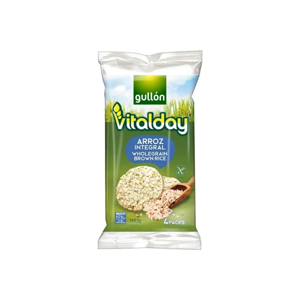 Tortitas de arroz integral GULLÓN VITALDAY 115,2 g. - 0.12 kg - Imagen del producto en Findit