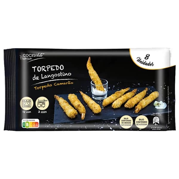 COCINARTE Langostino vanamei envuelto en empanado de panko fresco 8 uds. - 0.2 kg - Imagen del producto en Findit