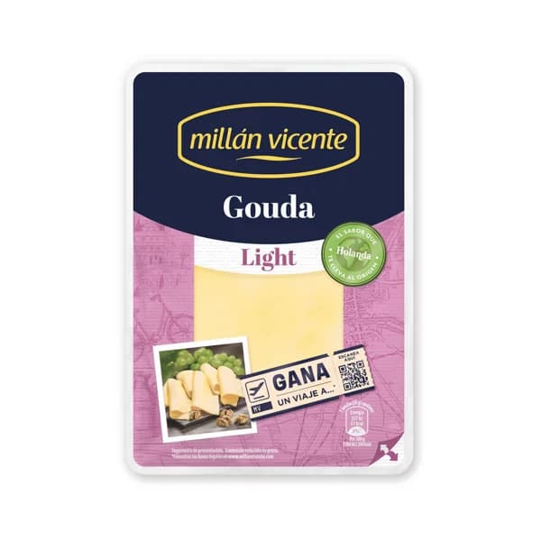 Queso Gouda light en lonchas MILLÁN VICENTE 150g. - 0.14 kg - Imagen del producto en Findit