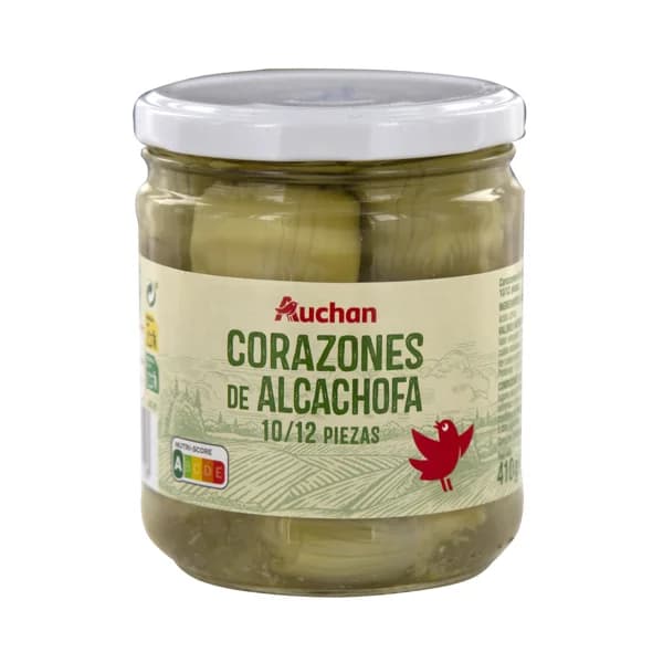 PRODUCTO ALCAMPO Corazones de alcachofas 10/12 piezas frasco de 410 g. - 0.24 kg - Imagen del producto en Findit
